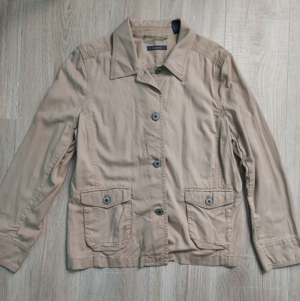 Liz Claiborne beige button up jacket